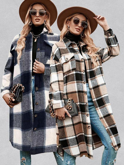 Emily | Stylish Warm Plaid Coat 15