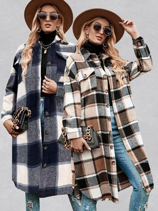 Emily | Stylish Warm Plaid Coat 15