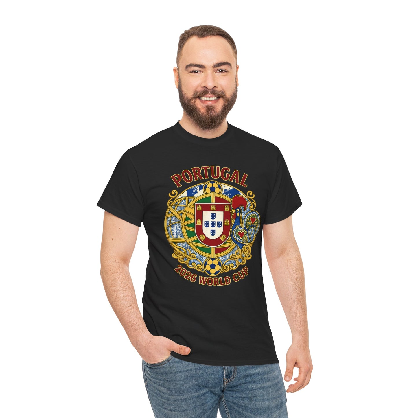 Portugal 2026 World Cup T-Shirt — Vintage Crest Soccer Tee