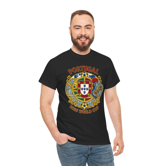 Portugal 2026 World Cup T-Shirt — Vintage Crest Soccer Tee