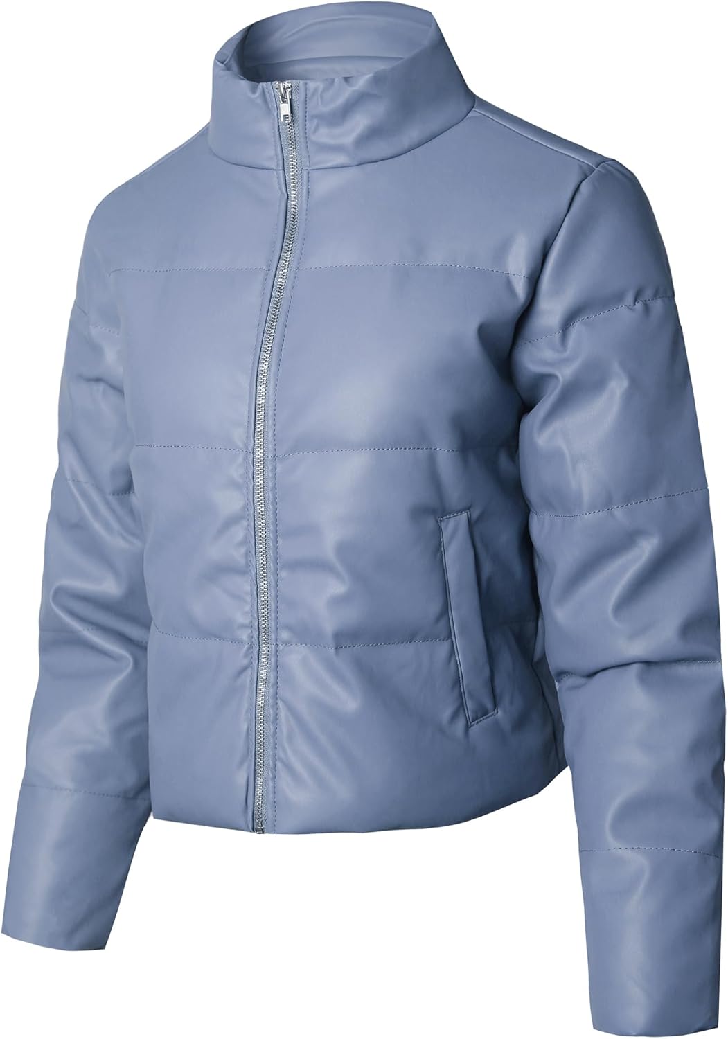 Quilted Puffer Jacket - Women's Lightweight Winter Coat
