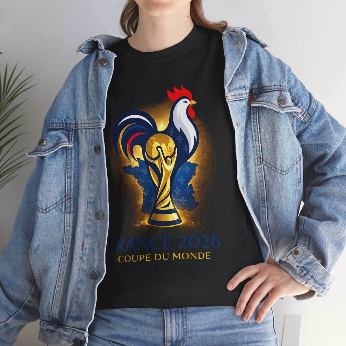 France 2026 World Cup T-Shirt – Rooster & Trophy Soccer Tee