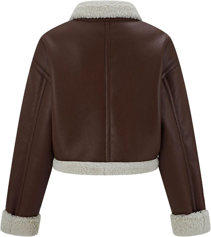 Faux Shearling Moto Jacket