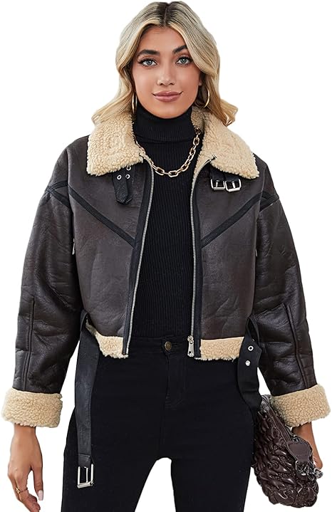 Faux Fur Aviator Jacket