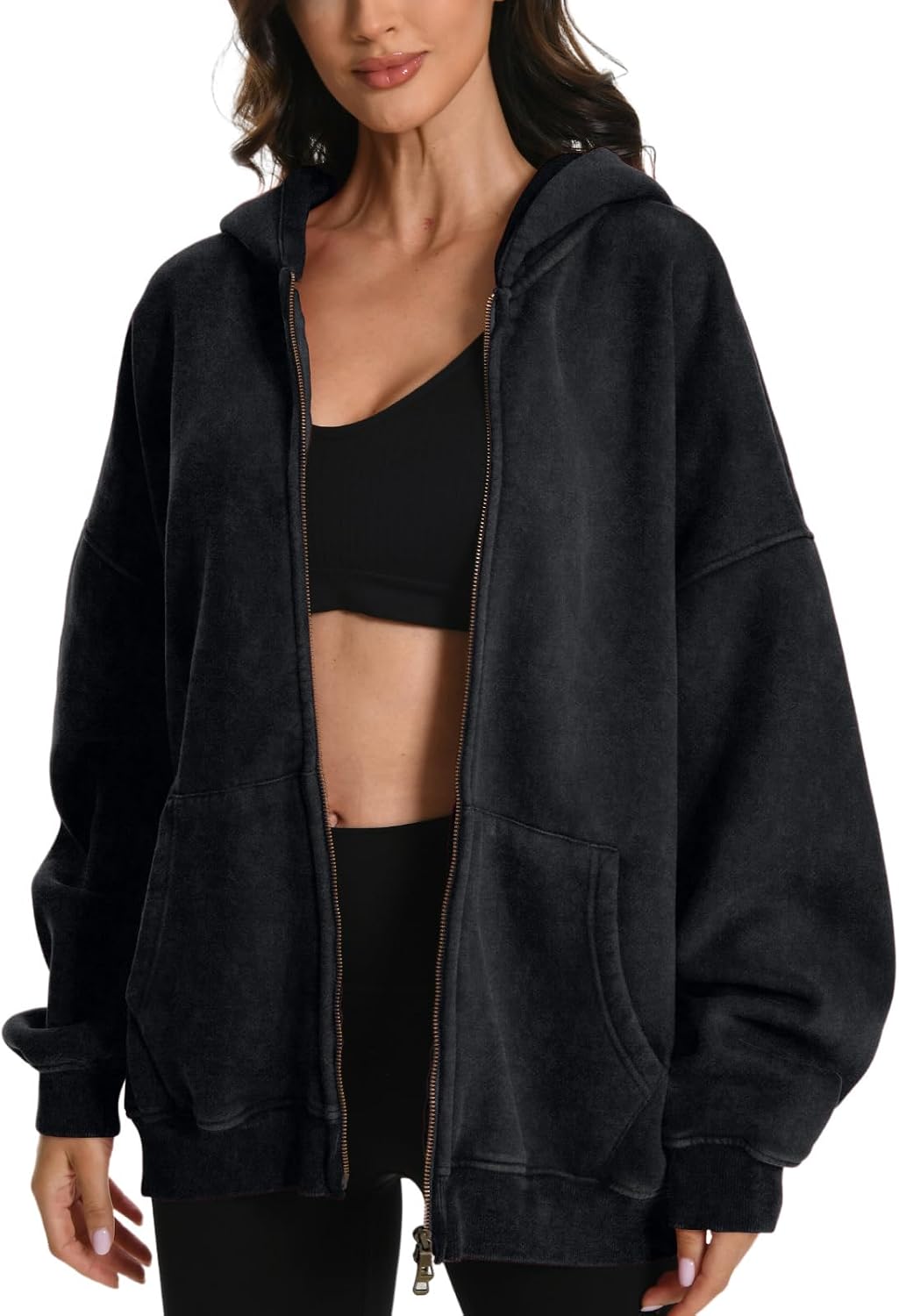 Vintage-Style Oversized Acid Wash Hoodie