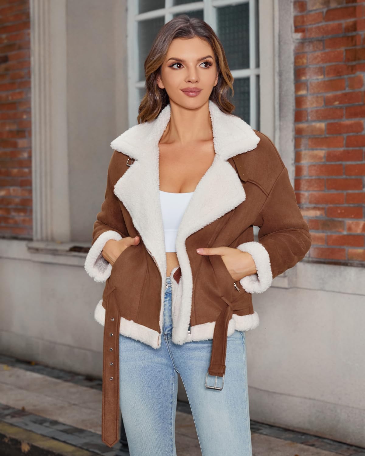 Faux Shearling Moto Jacket