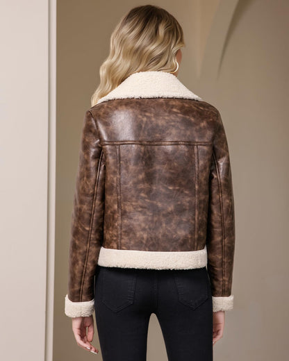 Faux Shearling Moto Jacket