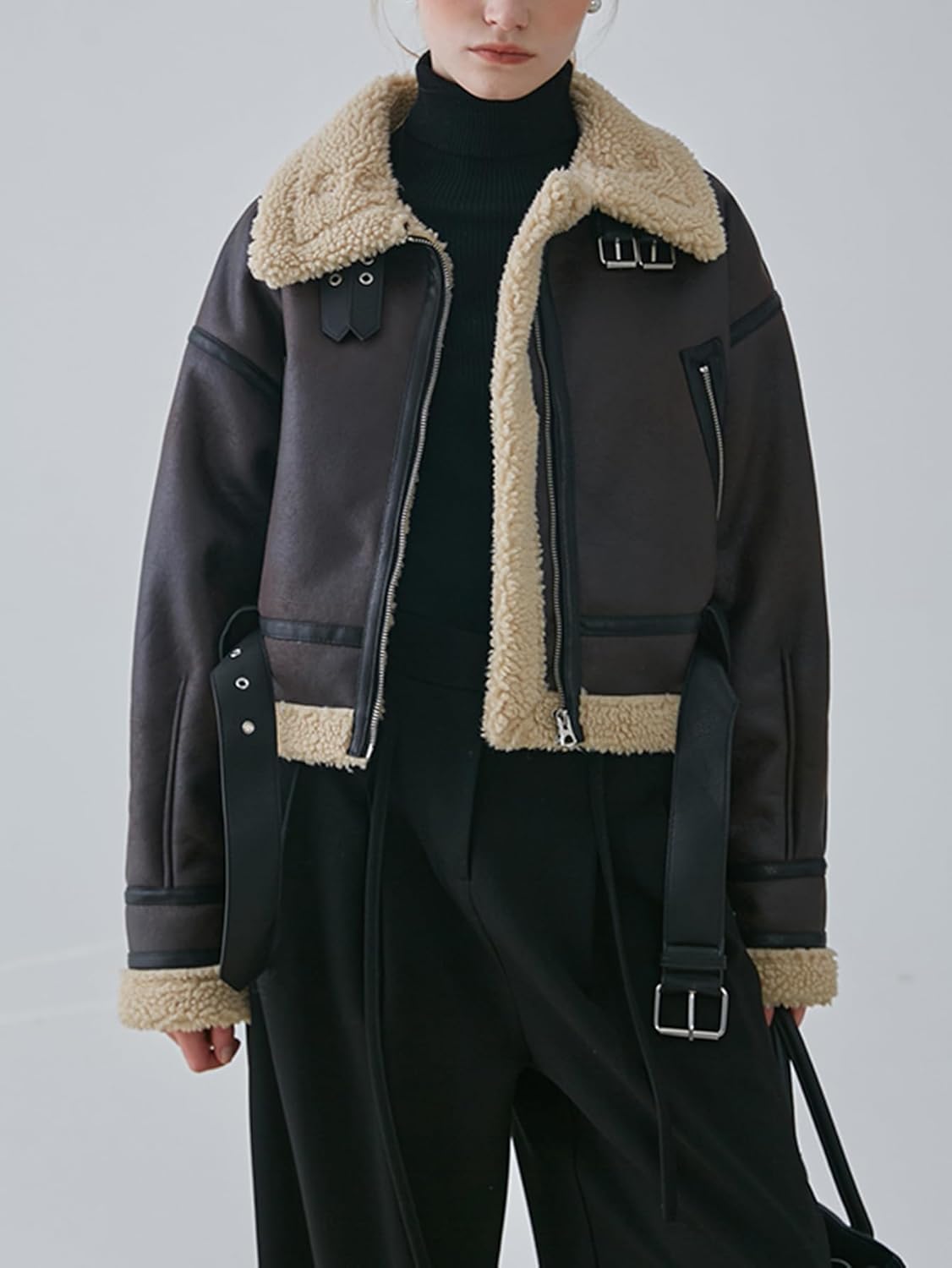 Faux Fur Aviator Jacket