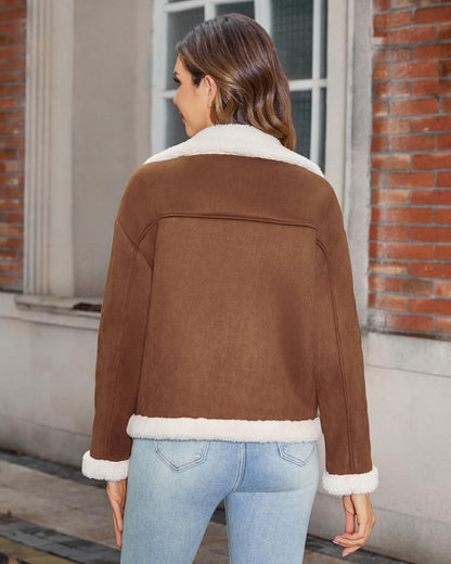 Faux Shearling Moto Jacket