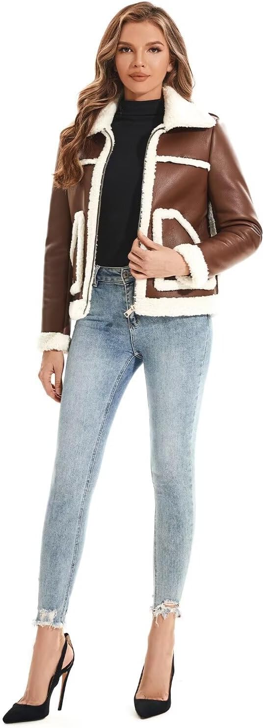 Faux Shearling Moto Jacket