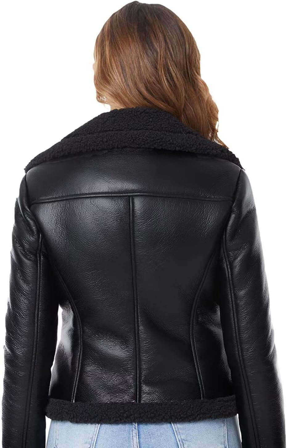 Faux Shearling Moto Jacket