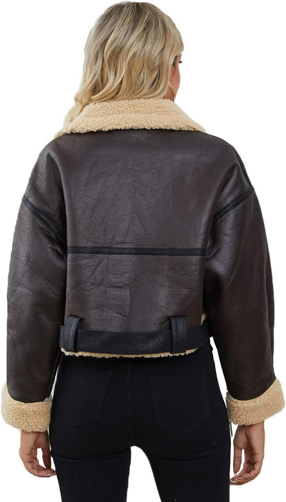 Faux Fur Aviator Jacket