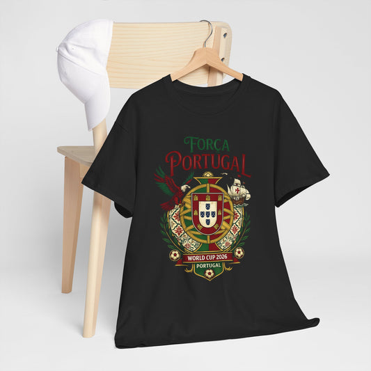 Portugal Força T‑Shirt – World Cup 2026 Crest Tee