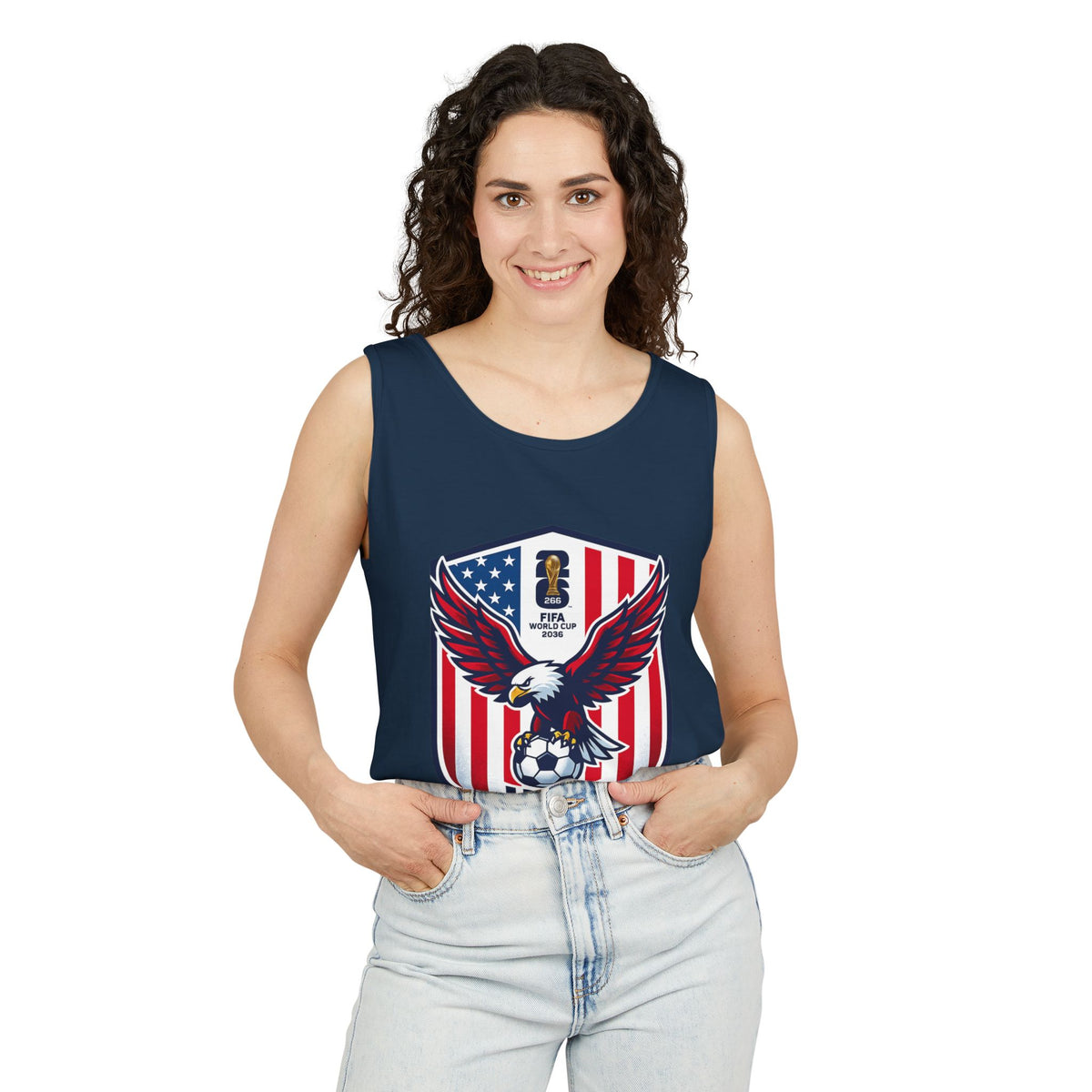 USA Soccer Eagle Tank Top – Patriotic American Soccer Fan Jersey