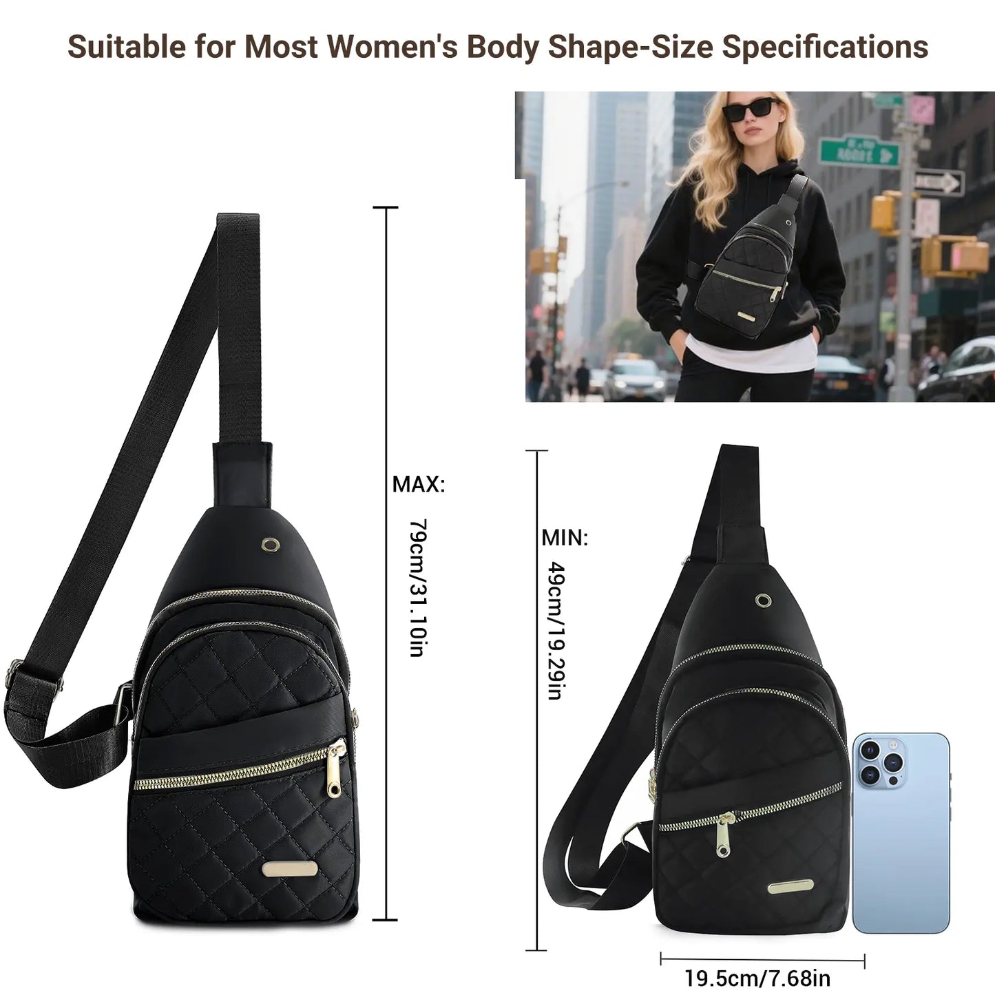 Small Sling Bakpack Crossbody Bags for Women Chest Bag Cross Body Bag Fanny Pack for Outdoors Hiking Traveling,Crossbody Small Sling Backpack Sling Bag for Women Men,Mother'S Day Gifts