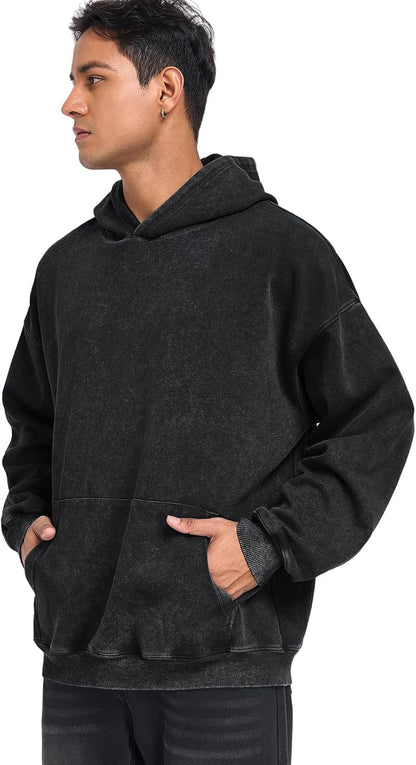 Vintage-Inspired Oversized Acid Wash Hoodie