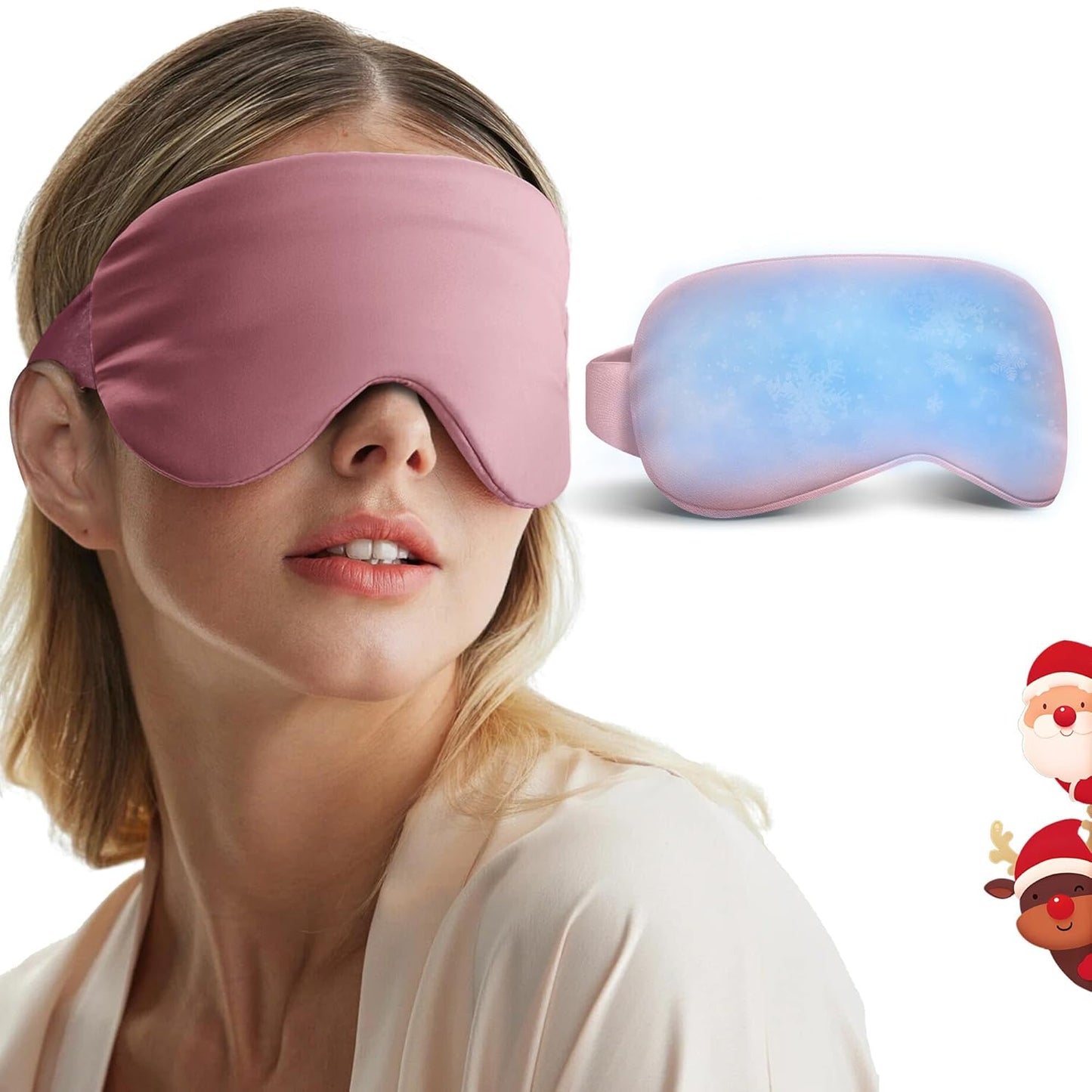 Cooling Eye Mask for Dark Circles & Puffiness – FSA/HSA Eligible, Cold Gel Ice Pack for Puffy Eyes, Migraines & Headaches, After-Surgery Recovery – Travel, Office & Sleep Essentials (Black)