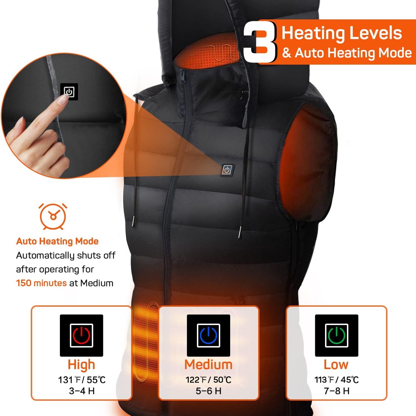 Heated Hooded Vest