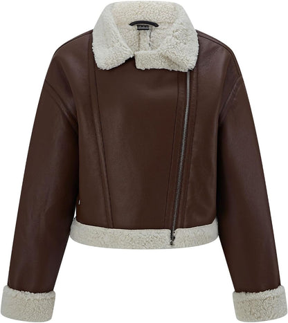 Faux Shearling Moto Jacket