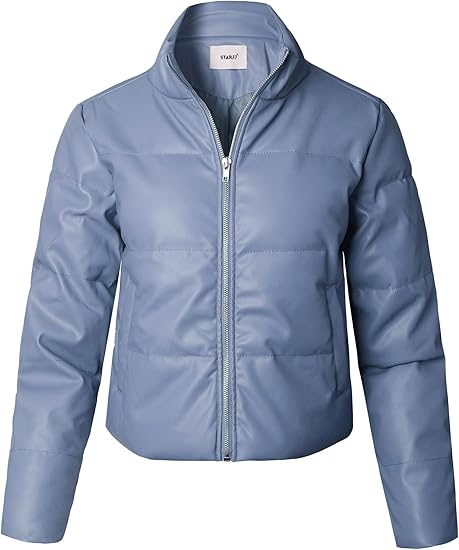 Quilted Puffer Jacket - Women's Lightweight Winter Coat