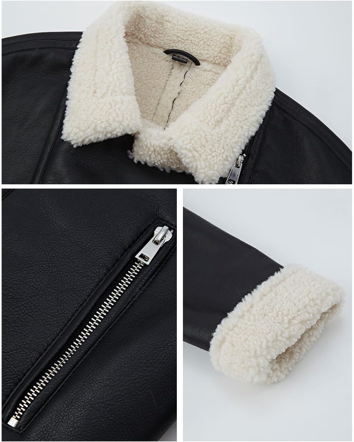 Faux Shearling Moto Jacket