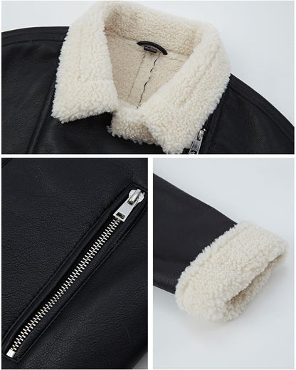Faux Shearling Moto Jacket