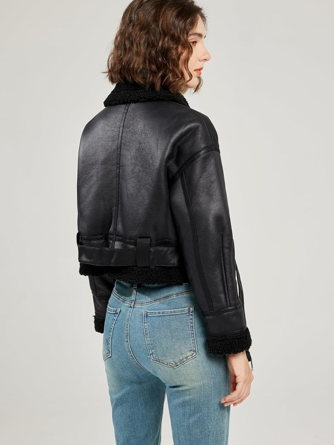 Faux Fur Aviator Jacket