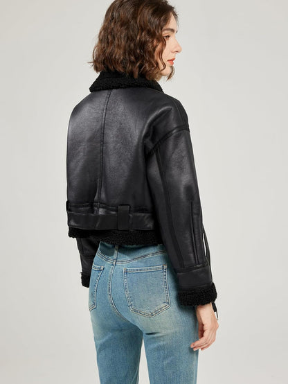 Faux Fur Aviator Jacket