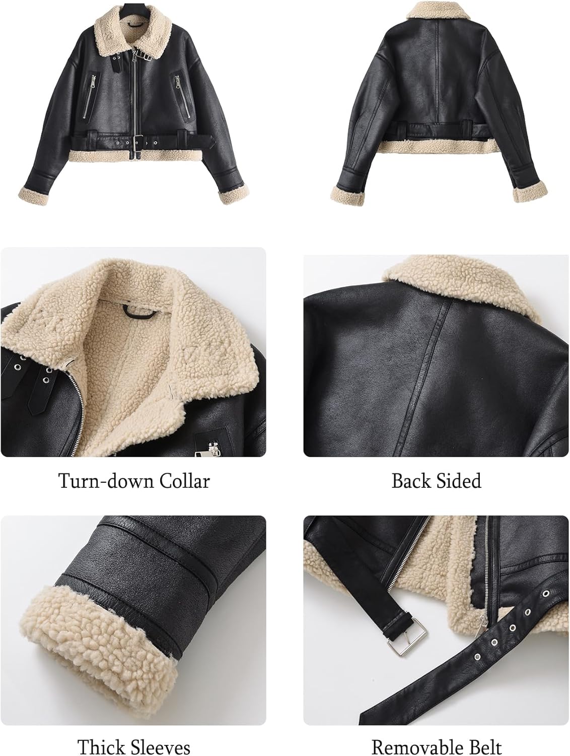 Faux Fur Aviator Jacket