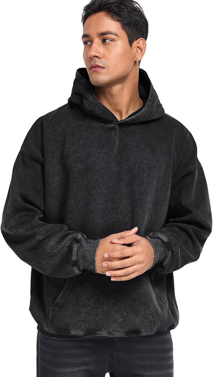 Vintage-Inspired Oversized Acid Wash Hoodie