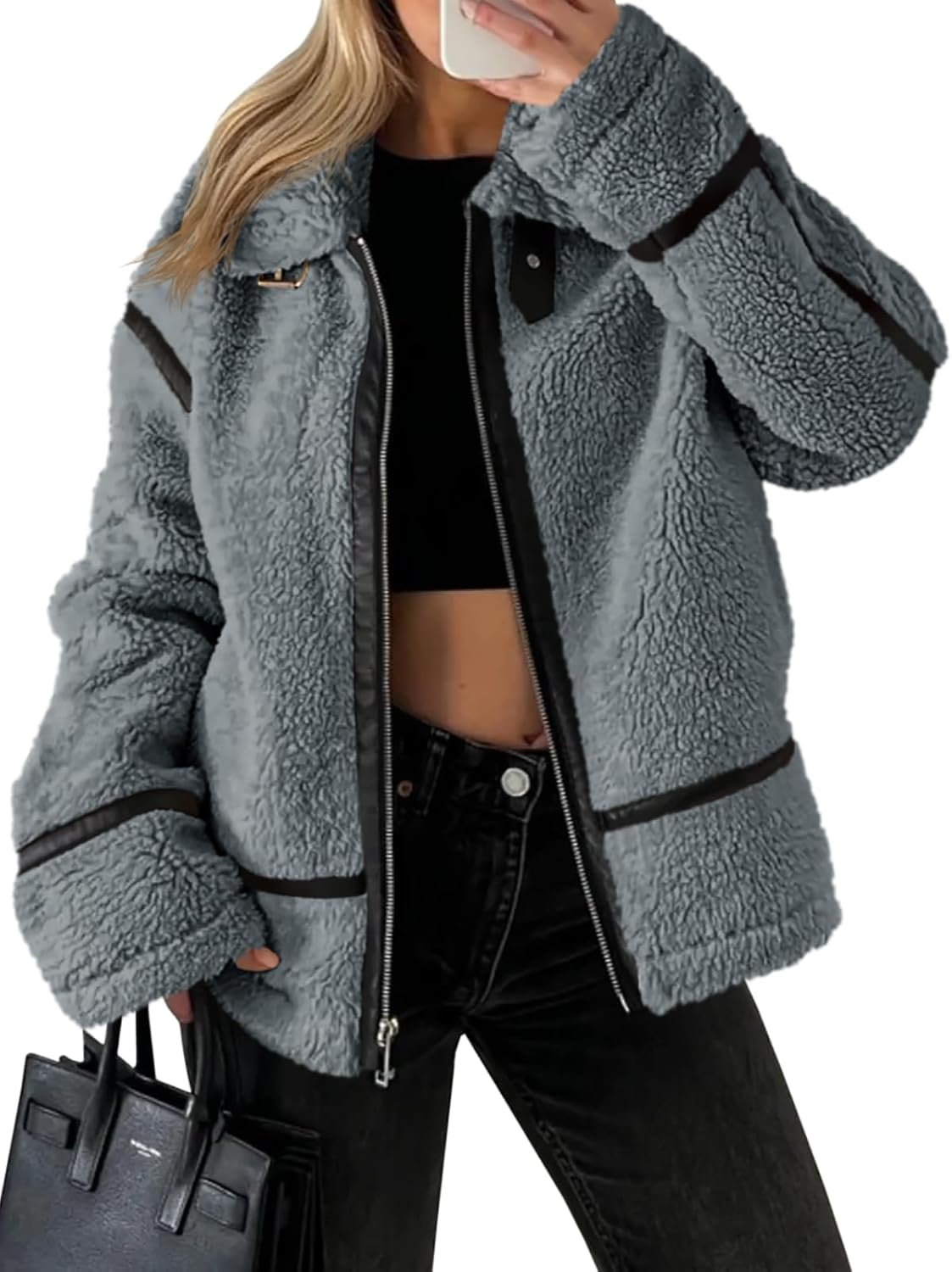 Faux Fur Sherpa Jacket
