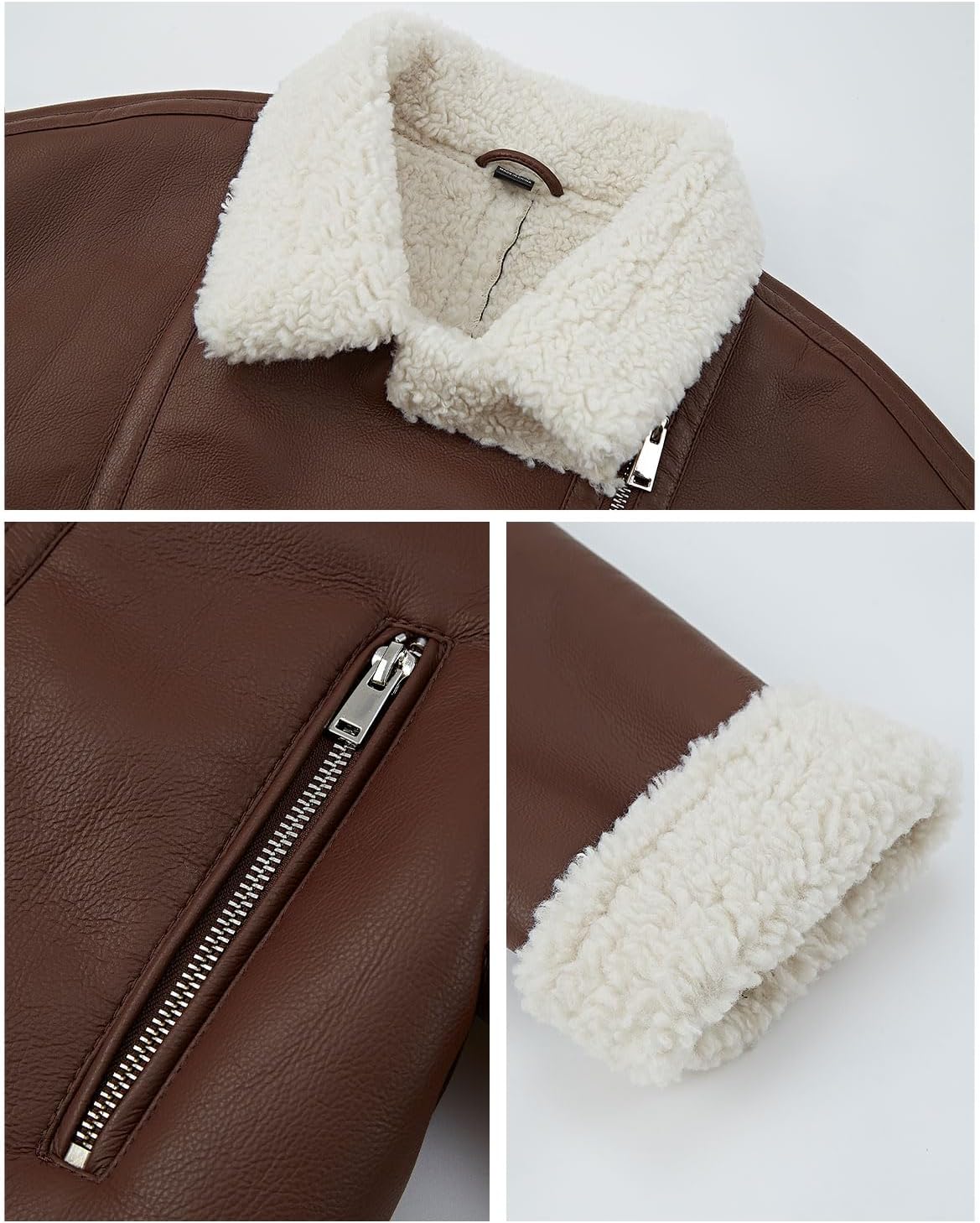 Faux Shearling Moto Jacket