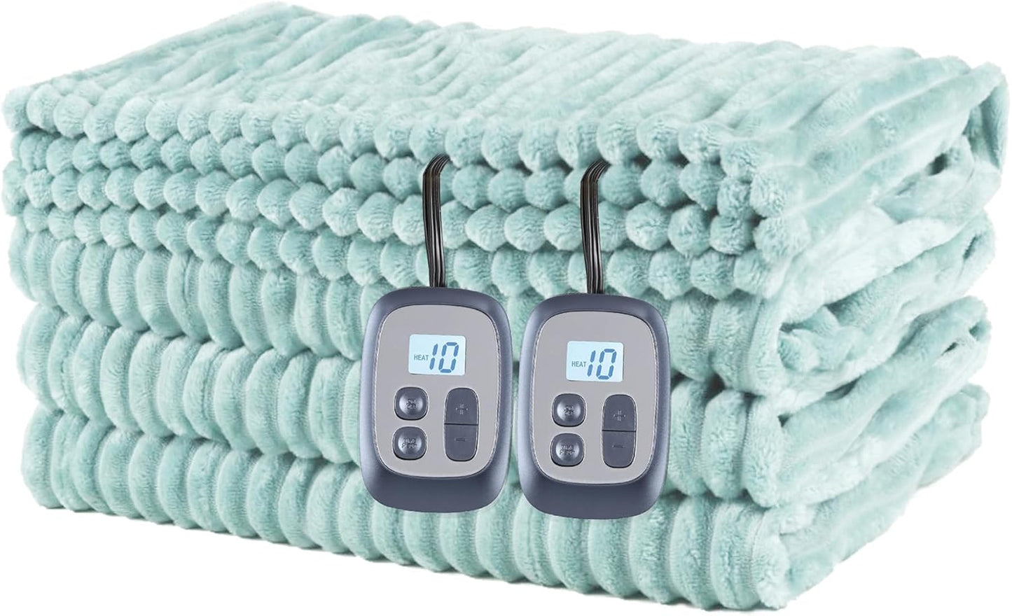 Ultra-Cozy Full-Size Electric Heated Blanket 72 x 84 in — Soft Flannel, Auto-Off (1–10 hrs), 6 Heat Settings, Machine Washable, Dark Grey