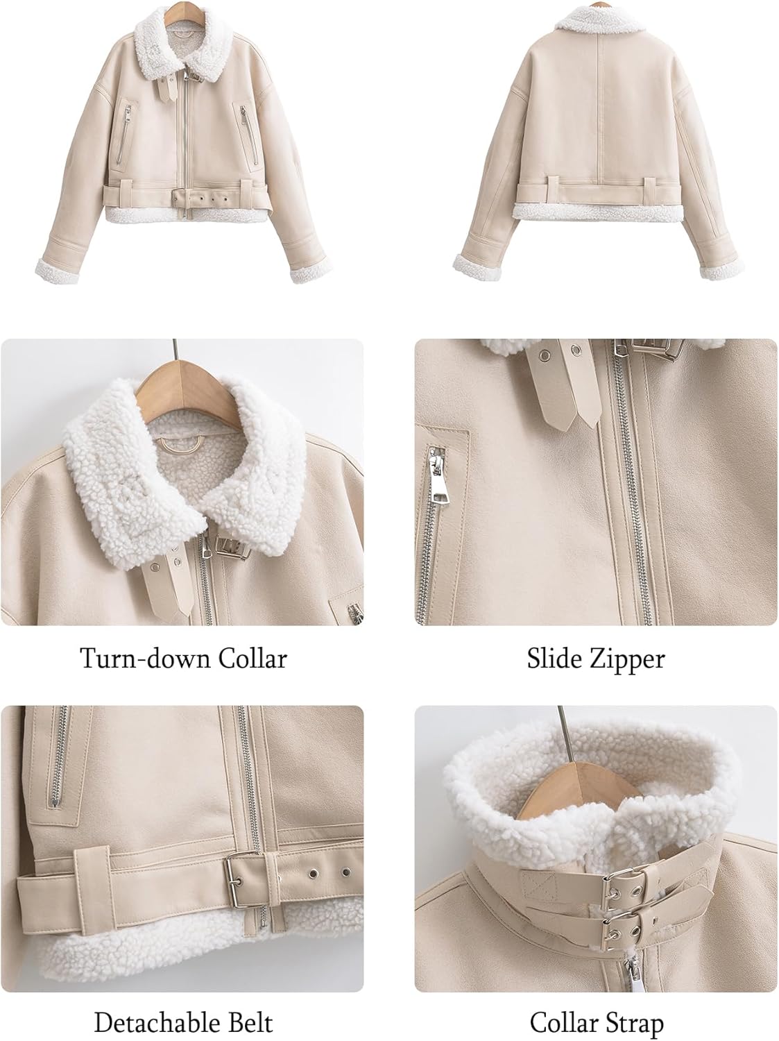 Faux Fur Aviator Jacket