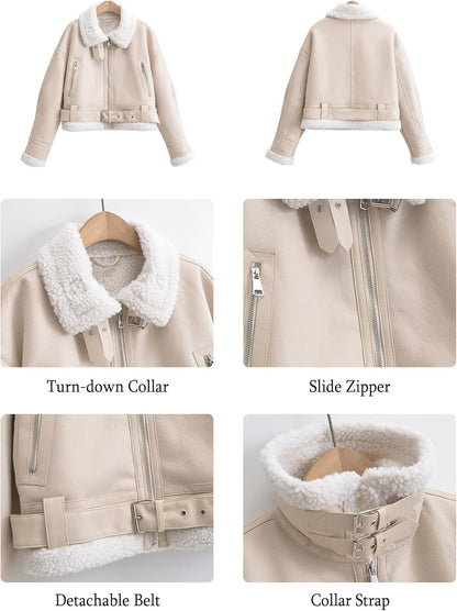 Faux Fur Aviator Jacket