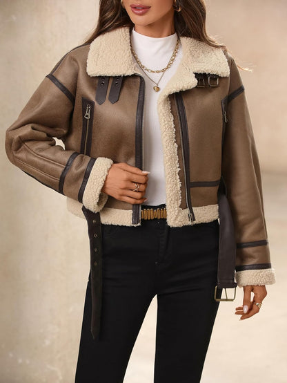 Faux Fur Aviator Jacket