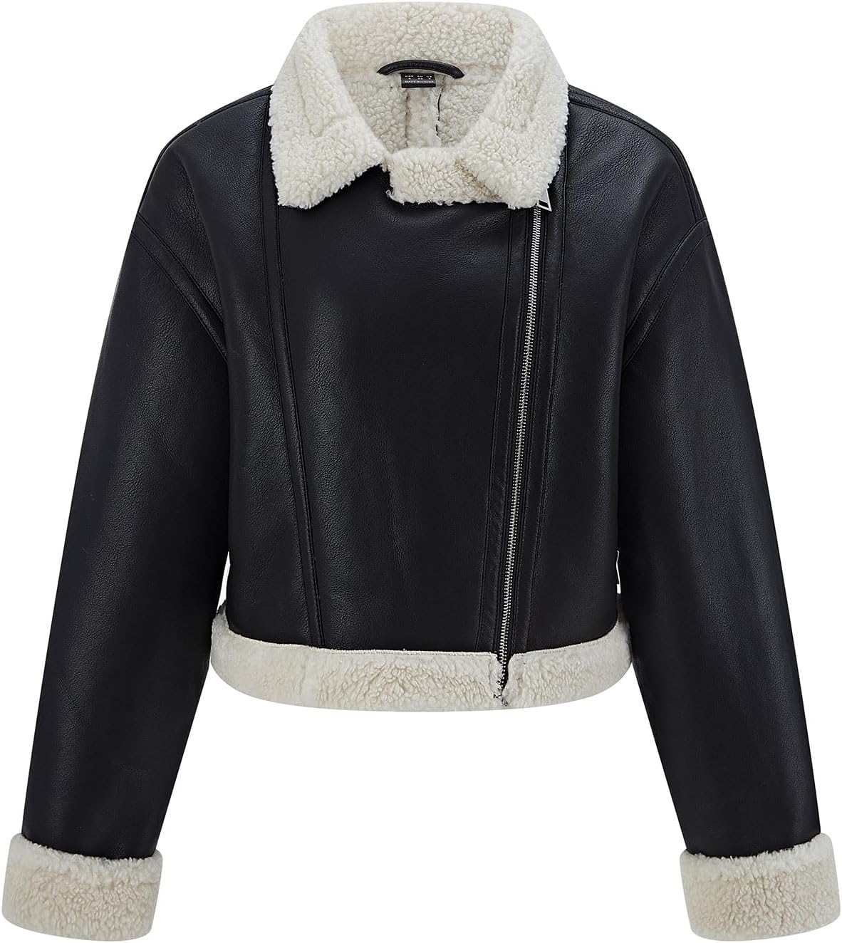 Faux Shearling Moto Jacket
