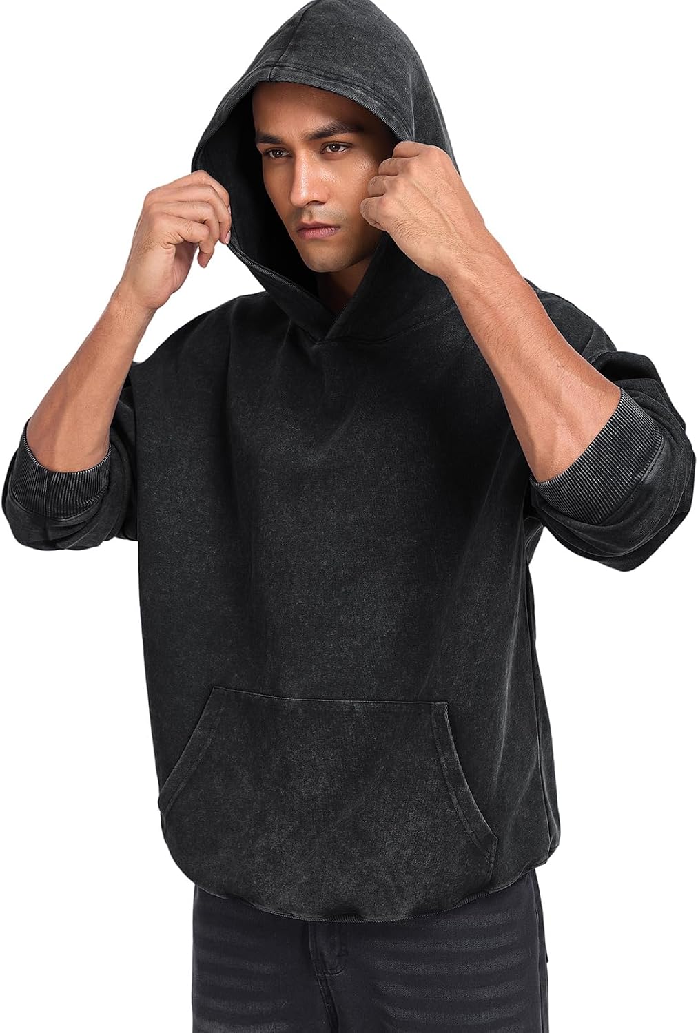 Vintage-Inspired Oversized Acid Wash Hoodie