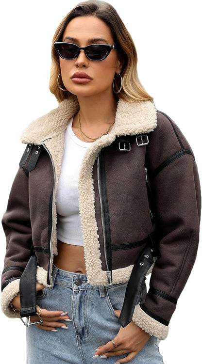 Faux Fur Aviator Jacket