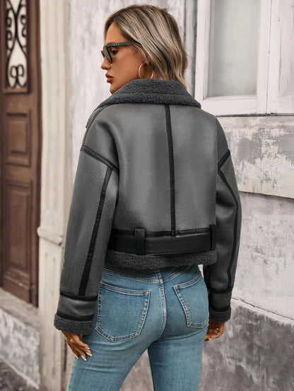 Faux Fur Aviator Jacket