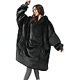 Krifey Wearable Blanket Hoodie, Oversized Sherpa Hooded for Women and Men, Cozy Sweatshirt with Giant Pocket