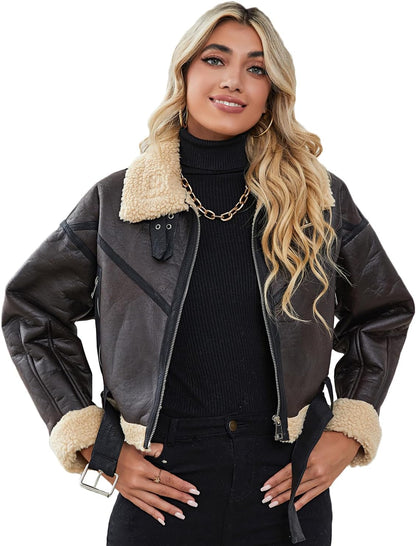 Faux Fur Aviator Jacket