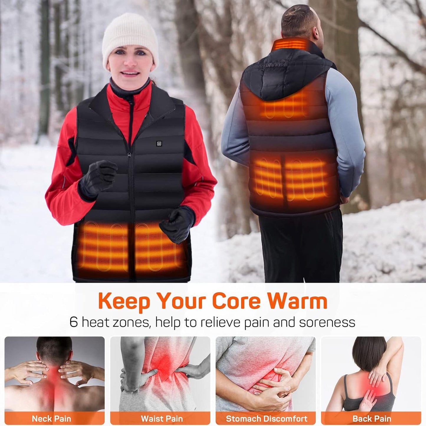 Heated Hooded Vest