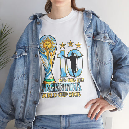 Argentina World Cup 2026 T‑Shirt — 10 Years Tribute Design