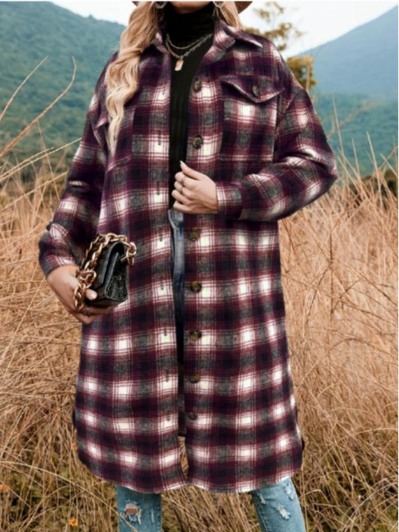 Emily | Stylish Warm Plaid Coat 11