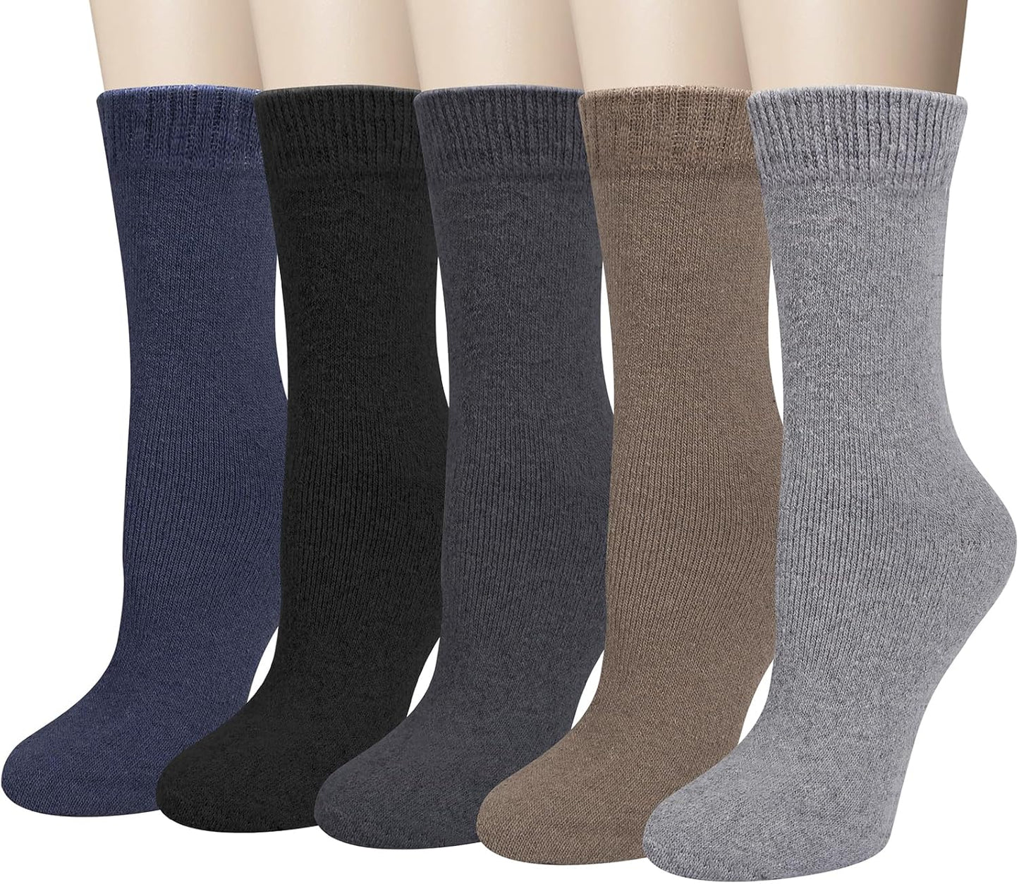 Loritta Women's Wool Socks - Warm Winter Knit Crew Calf-Length Socks for Hiking Boots, Cozy Boot Socks, Perfect Gift & Stocking Stuffer