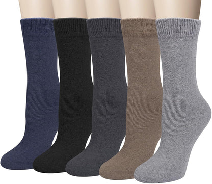 Loritta Women's Wool Socks - Warm Winter Knit Crew Calf-Length Socks for Hiking Boots, Cozy Boot Socks, Perfect Gift & Stocking Stuffer
