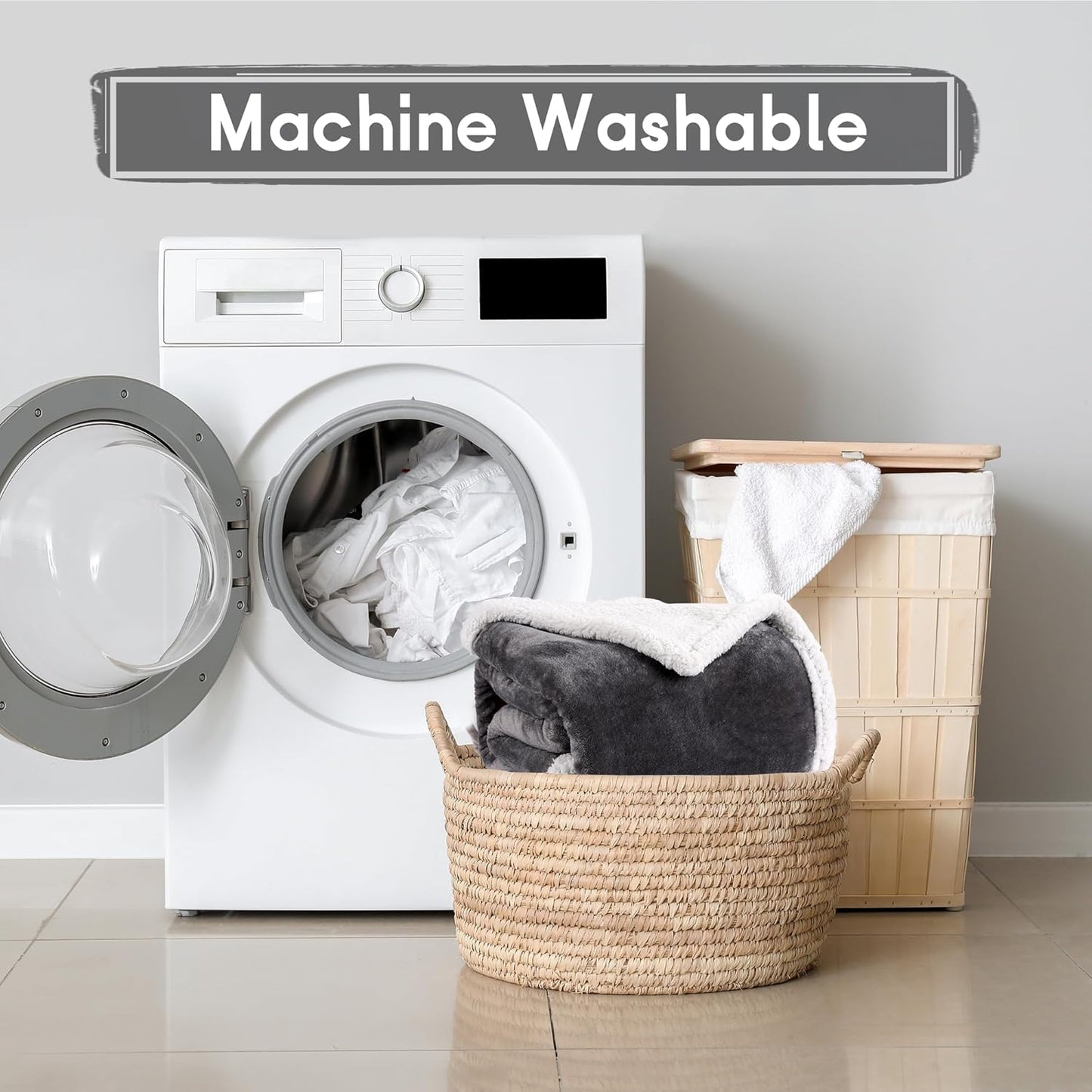 Ultra-Cozy Full-Size Electric Heated Blanket 72 x 84 in — Soft Flannel, Auto-Off (1–10 hrs), 6 Heat Settings, Machine Washable, Dark Grey