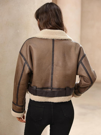 Faux Fur Aviator Jacket