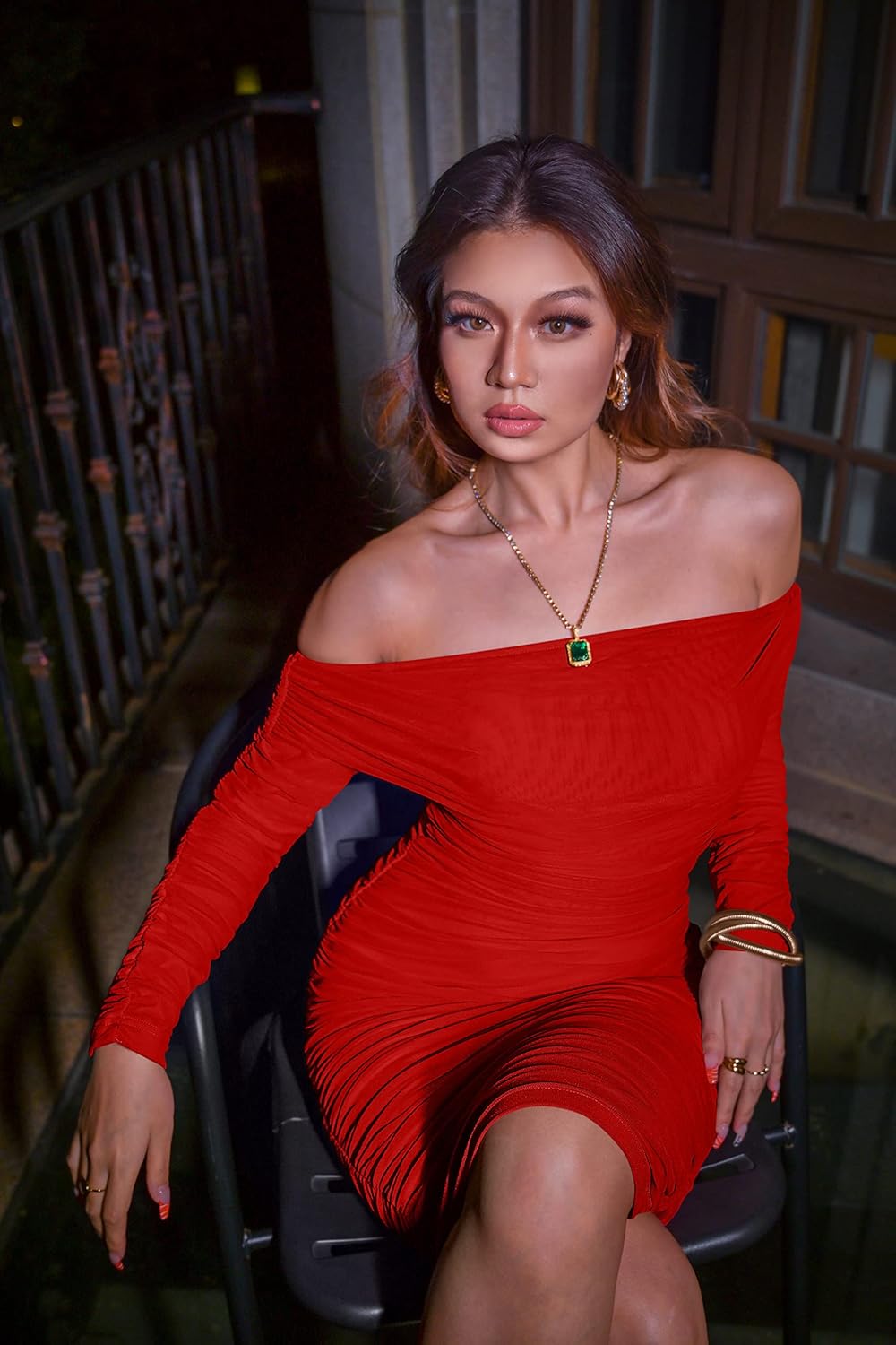 Off-Shoulder Mini Dress - Party Dress - Valentines Day